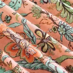 Pink Floral Printed Cotton Napkins Dinner Table Cloth - Image 10