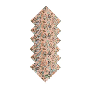 Pink Floral Printed Cotton Napkins Dinner Table Cloth - Image 4