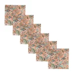 Pink Floral Printed Cotton Napkins Dinner Table Cloth - Image 6
