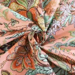 Pink Floral Printed Cotton Napkins Dinner Table Cloth - Image 7