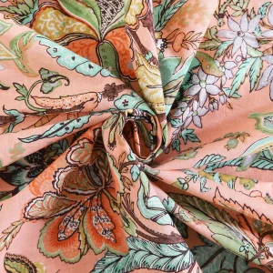 Pink Floral Printed Cotton Napkins Dinner Table Cloth - Image 7