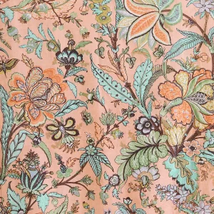 Pink Floral Printed Cotton Napkins Dinner Table Cloth - Image 8