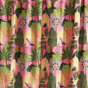 Pink Peacock Garden Print 100% Cotton Table Napkins - Image 8