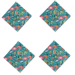 Premium Quality Green Floral Print Cotton Napkins
