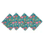 Premium Quality Green Floral Print Cotton Napkins - Image 2