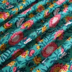 Premium Quality Green Floral Print Cotton Napkins - Image 6