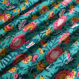 Premium Quality Green Floral Print Cotton Napkins - Image 6