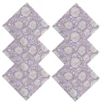Purple Boho Floral Print Table Napkins Set - Image 2
