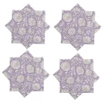 Purple Boho Floral Print Table Napkins Set - Image 5