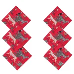 Red Forest Printed Pure Cotton Table Napkins