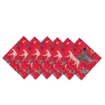 Red Forest Printed Pure Cotton Table Napkins - Image 4