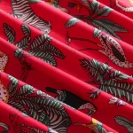 Red Forest Printed Pure Cotton Table Napkins - Image 6
