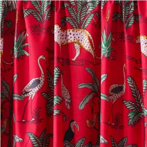 Red Forest Printed Pure Cotton Table Napkins - Image 8