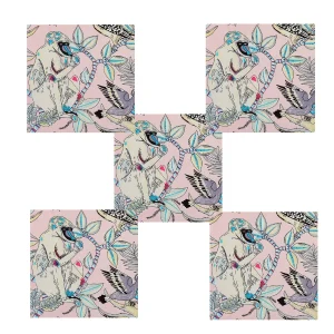 Restaurant Printed Cloth Pink Monkey Napkins - Image 5