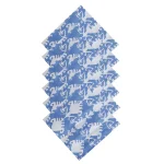Reusable Cotton Fabric Napkins Blue Ikat Printed Cloth - Image 4