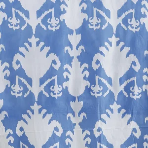 Reusable Cotton Fabric Napkins Blue Ikat Printed Cloth - Image 9