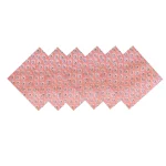 Reusable Pink Napkins Indian Hand Block Print Cotton Cloth