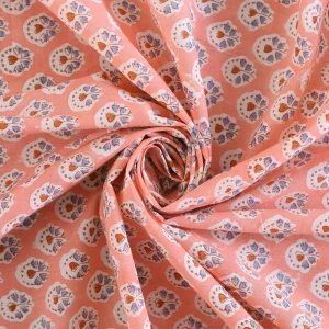 Reusable Pink Napkins Indian Hand Block Print Cotton Cloth - Image 7