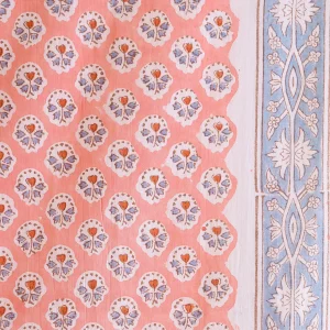 Reusable Pink Napkins Indian Hand Block Print Cotton Cloth - Image 8