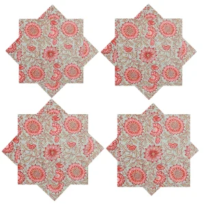 Sea Green Cotton Fabric Dinner Napkins Set - Image 5