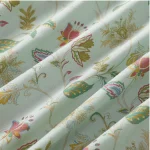 Sea Green Flower Printed Cotton Cloth Napkins - Image 6