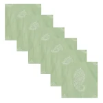 Sea Green Paisley Printed Pure Cotton Fabric Napkins - Image 2
