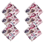 Table Decor Abstract Print Napkins Serviettes Cotton Fabric