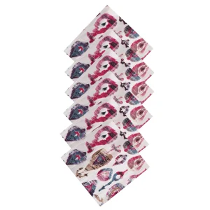 Table Decor Abstract Print Napkins Serviettes Cotton Fabric - Image 3
