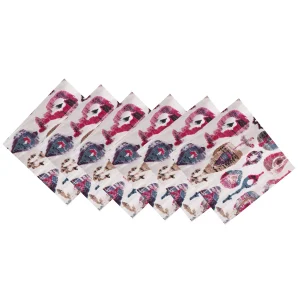 Table Decor Abstract Print Napkins Serviettes Cotton Fabric - Image 4