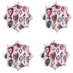 Table Decor Abstract Print Napkins Serviettes Cotton Fabric - Image 5