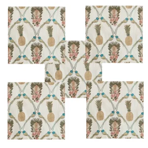 Table Decor Napkins Set White Printed - Image 3
