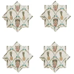 Table Decor Napkins Set White Printed - Image 5