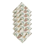 Table Decor Napkins Set White Printed