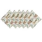 Table Decor Napkins Set White Printed - Image 2