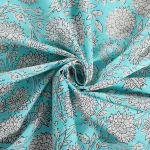Turquoise Sun Flower Hand Printed 16" Napkins Set - Image 8