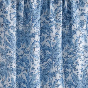 White Blue Floral Print 100% Cotton Napkins - Image 5