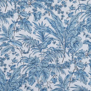White Blue Floral Print 100% Cotton Napkins - Image 6
