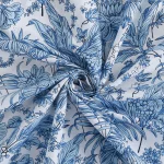 White Blue Floral Print 100% Cotton Napkins - Image 8