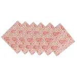White Boho Table Napkins Paisley Printed - Image 4
