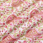 White Boho Table Napkins Paisley Printed - Image 9