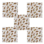 White Tiger Printed Cotton Cloth Dinner Reusable Napkin - Image 5