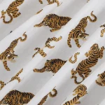 White Tiger Printed Cotton Cloth Dinner Reusable Napkin - Image 10