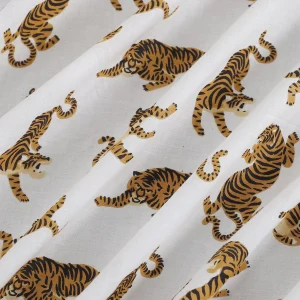 White Tiger Printed Cotton Cloth Dinner Reusable Napkin - Image 10