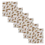 White Tiger Printed Cotton Cloth Dinner Reusable Napkin - Image 2