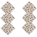 White Tiger Printed Cotton Cloth Dinner Reusable Napkin - Image 3