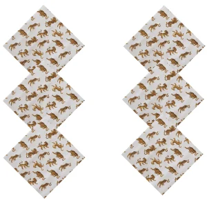 White Tiger Printed Cotton Cloth Dinner Reusable Napkin - Image 3
