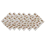 White Tiger Printed Cotton Cloth Dinner Reusable Napkin