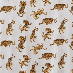 White Tiger Printed Cotton Cloth Dinner Reusable Napkin - Image 8