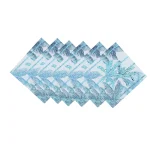 White & Turquoise Napkins Palm Tree Printed Cotton Cloth