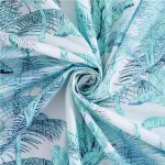 White & Turquoise Napkins Palm Tree Printed Cotton Cloth - Image 6